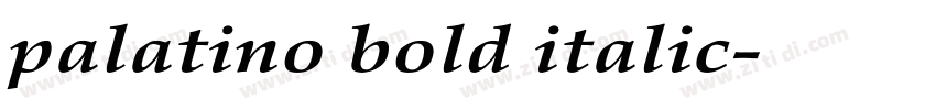palatino bold italic字体转换